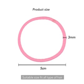 60pcs Elastic Hair Bobbles Essential Durable Metal Free Ties Bands Ponio Ponytail Holders Thick Hair for Girls Women, Brown