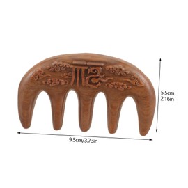 Baluue Wooden Wide Tooth Hair Comb Comfortable Scalp Massage Acupoint Detangling Tool for All Hair Types Lightweight Natural Wood Gift