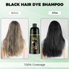 KAISASA Black Hair Dye Shampoo 3 in 1，Argan Natural Herbal