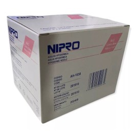 Nipro Aguja HiPodérmica Nipro 18gx38mm (1 1/2  ) Rosa Caja 100u