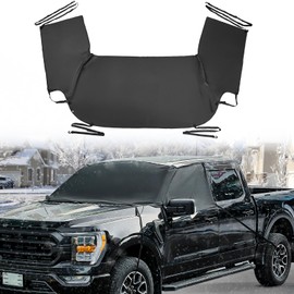 JOYTUTUS Windshield Snow Cover for Full-Size Truck Extra Large Pickup Frost Guard Windshield Cover for Ice and Snow Compatible with Ford F150 F250, Ram, Silverado, Sierra, Tundra