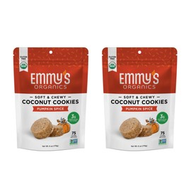 Emmy's Organics Pumpkin Spice Coconut Cookies, 6 oz, (Pack of 2)
