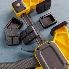 JILINWEI 6Pcs Replacement Grip Jaw Pads For Dewalt 4.5" Trigger Clamp,Black