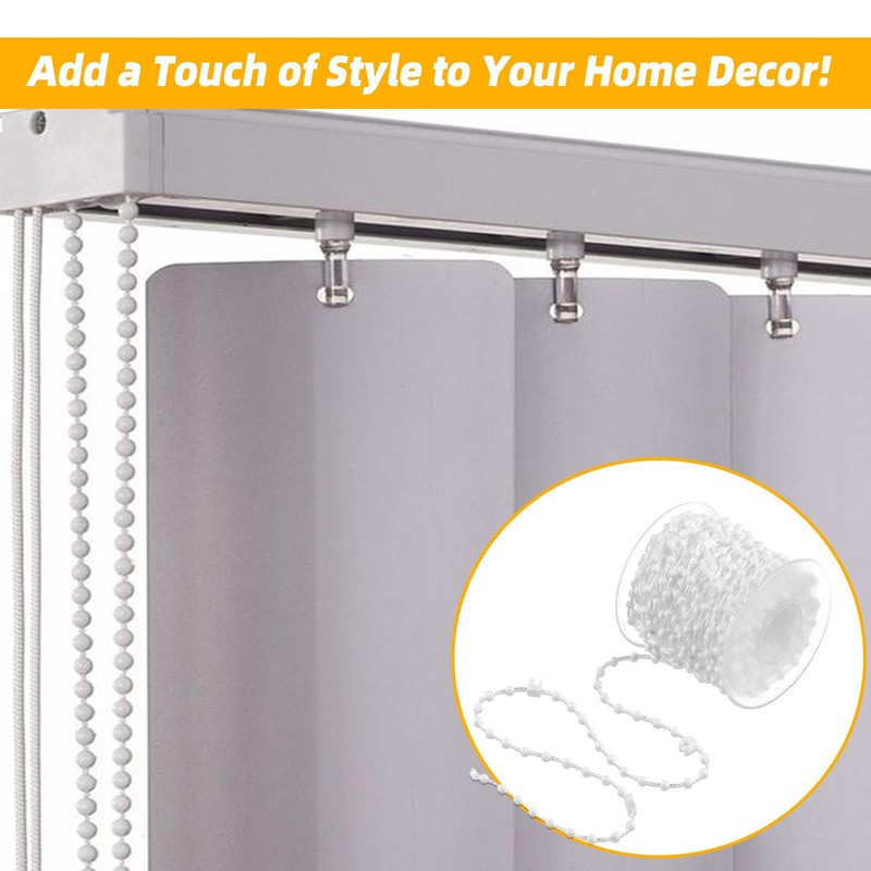 1 Pcs 20 Meter 200 Clips Vertical Blind Bottom Chain,
