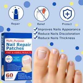 Repair Patches Restores Healthy Nails,60 Pieces of Restores Damaged Nails,Nail Repair Restores Healthy Nails,Repair Damaged and Fragile Nails Gentle and Effective,Repair Healthy Nails in 8 Hours