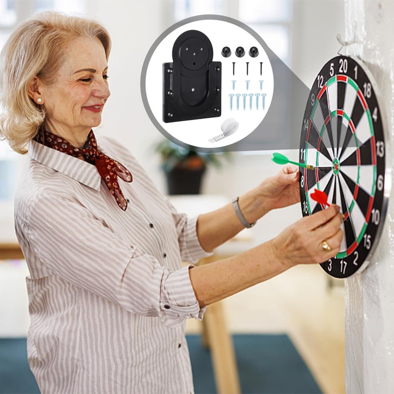 1 Set Dartboard Wall Mount, 1 Piece Tape Measure, Dartboard