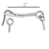 Safety Latch, Hook & Eye with Spring, Zinc, 2 Inch