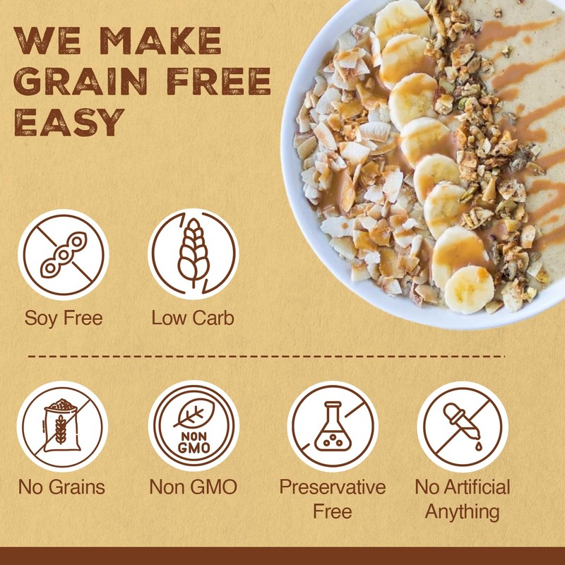 Paleonola Pina Colada Grain Free Granola, 10 Oz Resealable Bag