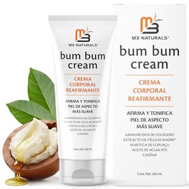 Bum Bum Cream | Crema Corporal Reafirmante para Cuerpo 2-en-1 Anticelulitis y Masaje para el Cuidado de la Piel | Aroma Limón y Vainilla | Con Cupuaçu, Colágeno y Cafeína | 240 ml