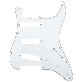 Musiclily Pro 11-Hole 62 Strat SSS Guitar Pickguard for MIJ JPN Japan Stratocaster,3Ply Parchment