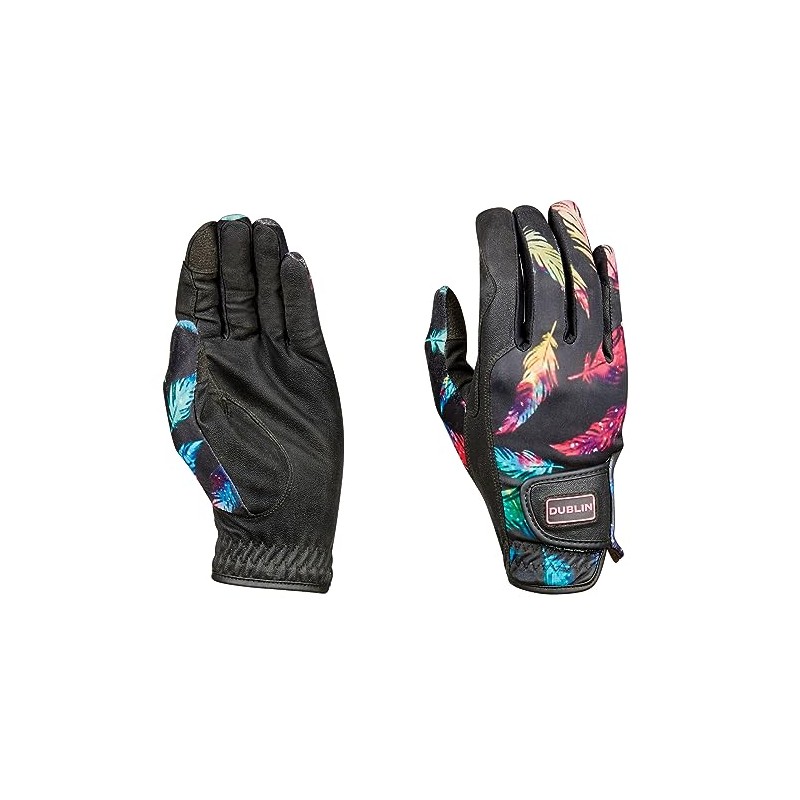 Dublin Print Riding Gloves - Feather Print