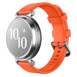 OVERSTEP Watch Band for Garmin Lily 2/Lily 2 Active, 14mm Quick Release Soft Silicone Replacement Bands, Orange