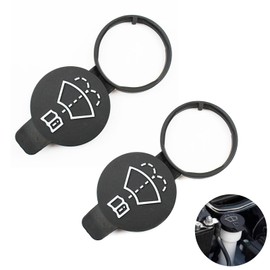 2 Pack Windshield Washer Reservoir Fluid Tank Cap, Replacement Universal Wiper Water Tank Lid Bottle Caps, Automobile Windscreen Washer Cleaning Bottle Lid Vehicle Accessories for Most Car