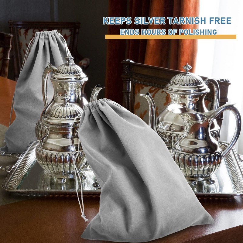 Boao 10 Pcs Silver Storage Bags, 9 x 11.8 Inch