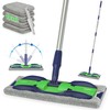 MEXERRIS Microfiber Mops for Hardwood Laminate Tile Floor Cleaning: Stainless