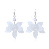 Peasimy Resin Acrylic Pearl Flower Dangle Earrings for Women Bohemian