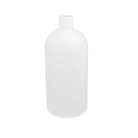 sourcing map 1L HDPE Plastic Clear White Narrow Mouth Liquid Chemical Reagent Sample Bottle Container Jar