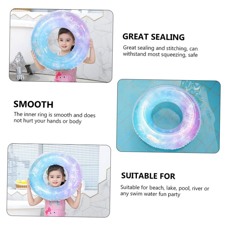SUPVOX 1Pc Colorful Inflatable Swimming Ring for Adults Fun Pool