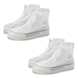 2 Pairs Waterproof Rain Covers for Shoes, PVC Reusable Rain Shoes Cover, Non-Slip Rain Boot Covers for Cycling Outdoor Camping (XL)