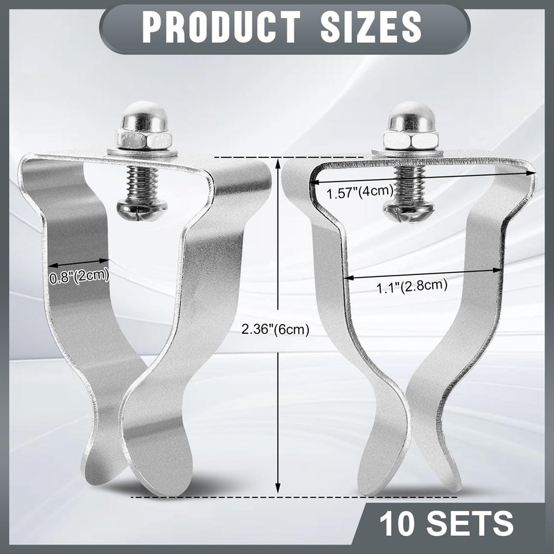 Tandefio 10 Sets Window Well Cover Clips Outside 2.36'' x