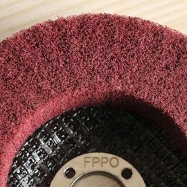 FPPO 9Pcs 4" x 5/8" Nylon Fiber Flap Disc Polishing Grinding Wheel,Scouring pad Buffing Wheel for Angle Grinder Polishing,Flap Discs for Power-Operated Grinders