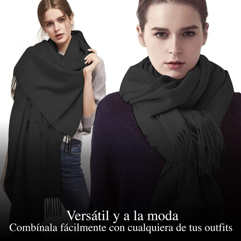 Vedicci Pashmina para Mujer con Acabado Suave y Ligero -