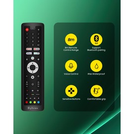 Sylvox 3-in-1 Remote Control for Outdoor TVs - Compatible with Deck Pro 2.0, Pool Pro 2.0, QLED Series, IP66 Waterproof