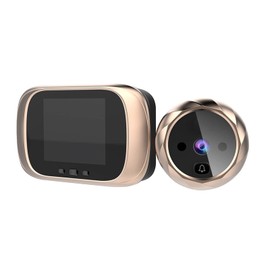 Doorbell,Digital Door Viewer Peephole Door Camera Doorbell 2.8-inch LCD Screen Photo Shooting Digital Door Monitoring for Home Security Gold