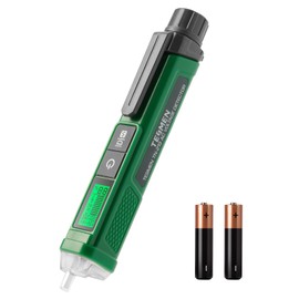 TESMEN Voltage Tester, TN-213 Non-Contact Voltage Detector, Electrical Tester, AC 12V-/70V-1000V, Dual-Range, LCD Display in Percentage, Buzzer Alarm, Live Wire Test, Wire Breakpoint Finder - Green