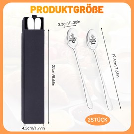 Grandma and Grandpa Gifts, 2 Pieces Coffee Spoons with Engraving - Good Morning Grandpa Grandma, Gift for Grandma and Grandpa for Birthday, Easter, Mother's Day, Father's Day, Mother's Day,