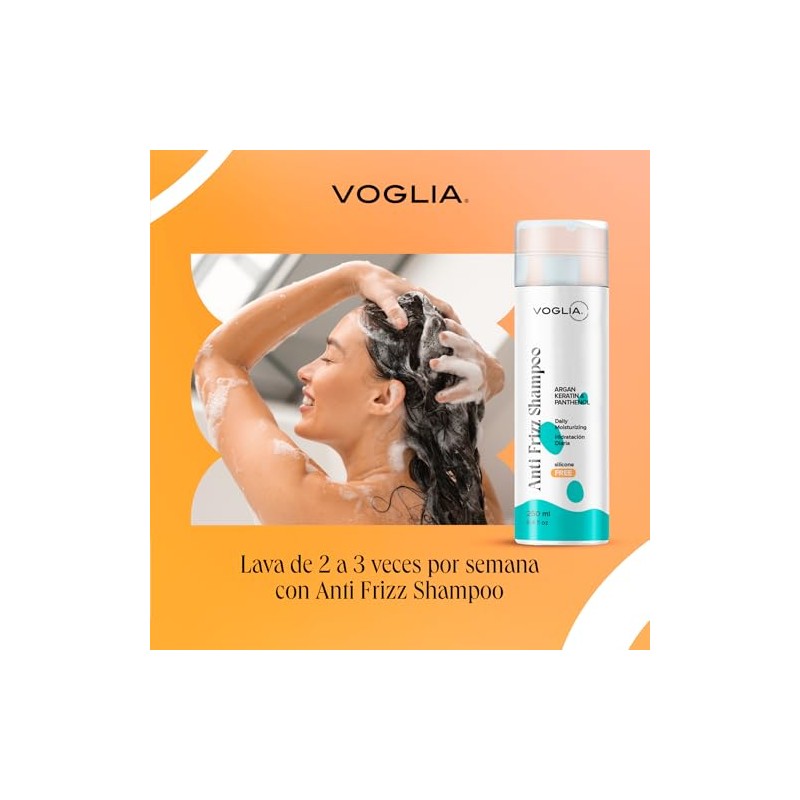VOGLIA KIT ANTI FRIZZ 4 PIEZAS HIDRATACIÓN Y RESTAURACIÓN MÁXIMA