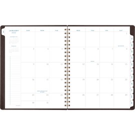 2022 Weekly & Monthly Planner by AT-A-GLANCE, 8-1/2" x 11", Large, Wirebound, Signature Collection, Distressed Brown (YP90509)