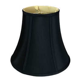 Royal Designs, Inc. BSO-704-14BLK/GL True Bell Basic Lamp Shade, 7 x 14 x 11.5, Black with Gold