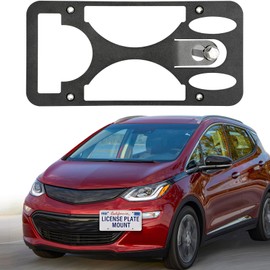 No Drill Front License Plate Bracket Mount Kit Compatible with Chevy Bolt EUV 2022-2023, Front Bumper License Plate Mounting Kit