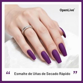 OpenLive 16.5ml Esmalte de uñas morado de gran volumen, de secado rápido, esmalte de uñas de color de larga duración y rápido secado para arte de uñas