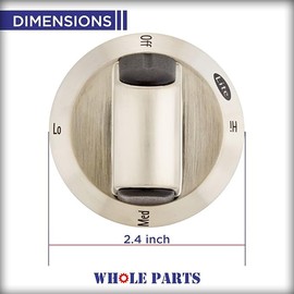 Whole Parts Range Selector Stove Knob Replacement Part # 318602603 - Compatible with Some Frigidaire and Kenmore Ranges - 2 Yr Warranty