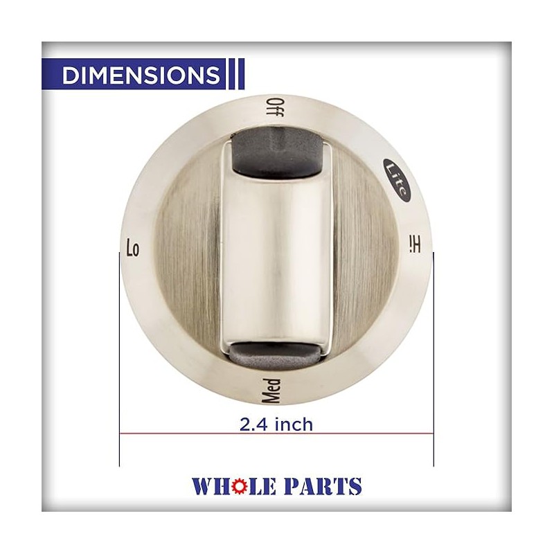 Whole Parts Range Selector Stove Knob Replacement Part # 318602603