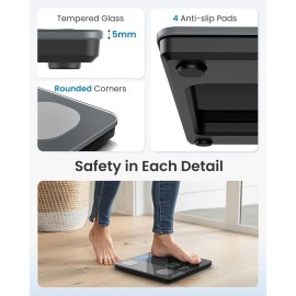 RENPHO Body Fat Scale with App Sync High Precision Bathroom Scale 500lbs Gift US