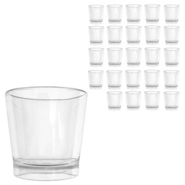 Vasos Tequileros de Plástico Policarbonato, 60 ml, 2oz, Transparente, Apilables y Reutilizables (24, Natural)
