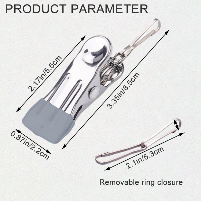 Pinzas para ropa (66, gris)
