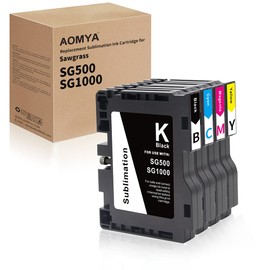 Aomya Version 3.6.0 Sublimation Ink Cartridge Compatible with Sawgrass Virtuoso SG500 SG1000 Printers(Black, Cyan, Magenta, Yellow