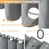 BTTN Extra Wide Shower Curtain - 108x72 Inch Linen Textured