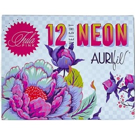 Aurifil Untamed 12wt Neon Thread Set, 3 Large Spools, 100% Cotton Set Ideal for Sewing, Crafting & Patchwork