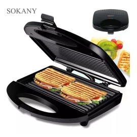 Total Supplier Sandwichera Parrilla Panini Antiadherente Tostadora 2 Placas