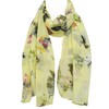 Wrapables Chiffon Under the Sea Fish Pattern Long Scarf, Yellow