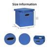 ArcaGuru Storage Bins with Lids, Collapsible Linen Fabric Boxes Organizer