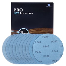 SPEEDWOX Mesh Abrasive 9 inch Drywall Sander Sandpaper 240 Grit 10pcs Dust-Free Hook and Loop Drywall Sanding Disc Aluminum Oxide Sanding Discs for Drywall Sanders for Metal Wood Finishing