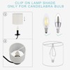 LAMPWELL MEMO Clip-on Small Fabric Lamp Shades for Table Chandelier