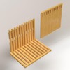 Wall-Mounted Foldable Chair – Bamboo Wood Folding Bench Seat for