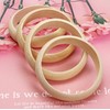 Penta Angel Wood Bangle Bracelets 4Pcs 2.83inch Unfinished Natural Round